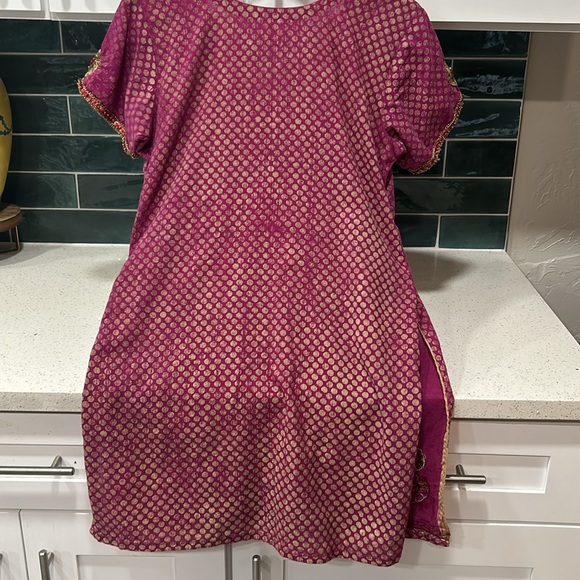 Beautiful Indian vintage hand sewn cotton and brocade top/dress size 38 - Picture 5 of 6